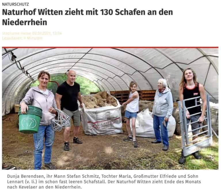 WAZ: Naturhof zieht nach Kevelaer